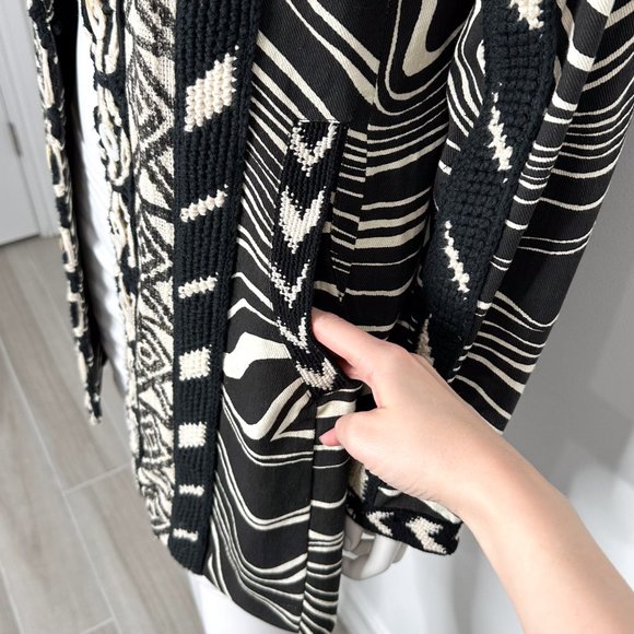 Sandy Starkman Vintage Embroidered Crochet Detail Overcoat Long Jacket Size S - Picture 9 of 16